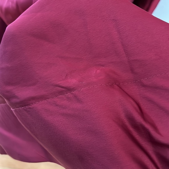 New La Femme Strapless Slit Satin Ballgown Red Wine size 6 - Picture 14 of 15